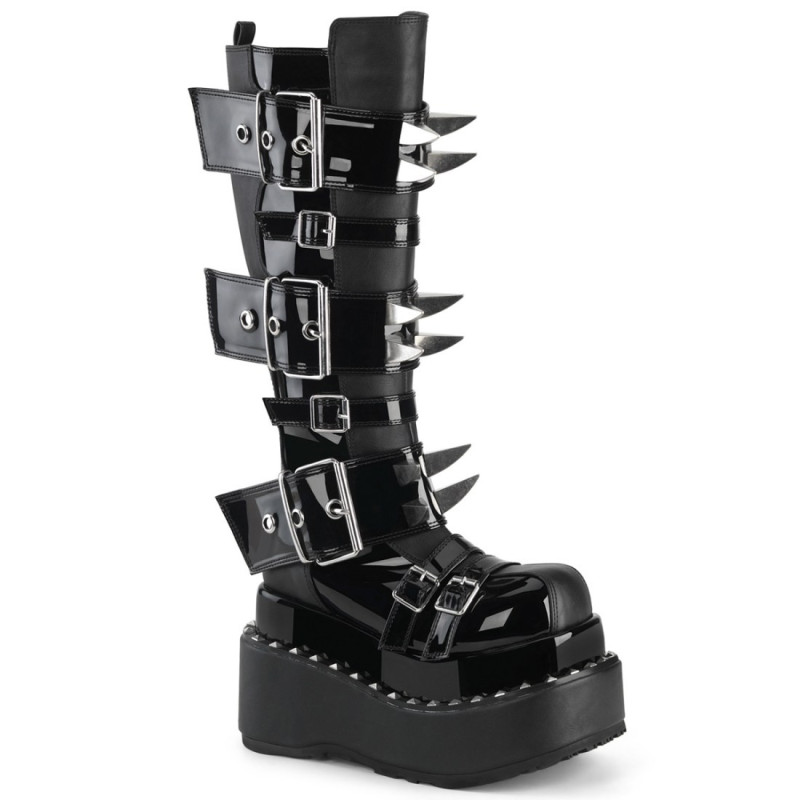 Demonia BEAR-215 Black Vegan Platform Women Boots Demonia BEAR-215 Black Vegan Platform Women Boots