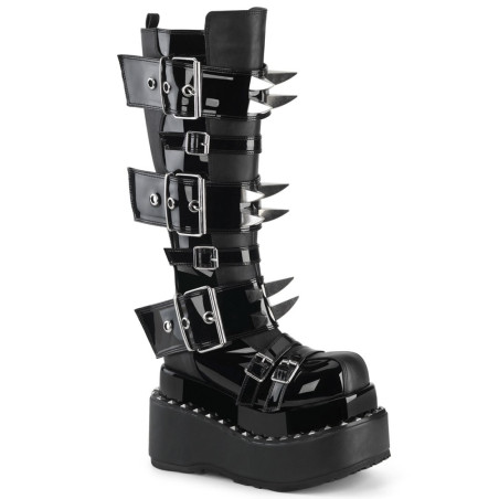 Demonia BEAR-215 Black Vegan Platform Women Boots
