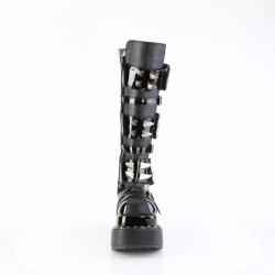 Demonia BEAR-215 Black Vegan Platform Women Boots
