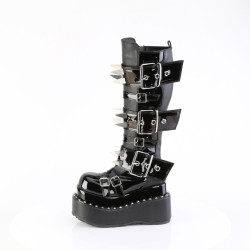Demonia BEAR-215 Black Vegan Platform Women Boots