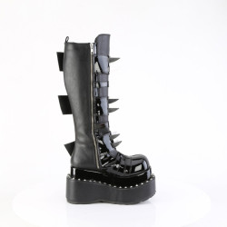 Demonia BEAR-215 Black Vegan Platform Women Boots