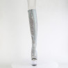 Pleaser ADORE-3019C-RS Silver Fringes Overknee Boots