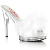 Fabulicious GLORY-501F-8 White Vegan Leather Fur