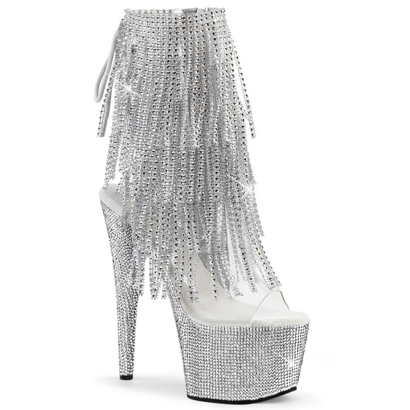 Pleaser BEJEWELED-1017RSF-7 Transparent Silver Strass Pleaser BEJEWELED-1017RSF-7 Transparent Silver Strass