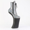 Pleaser FORBIDDEN-1020RS Silver Strass Black Ankle Boots