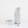 Pleaser BEJEWELED-812RS Silver Heeled Ankle Cuff Mules