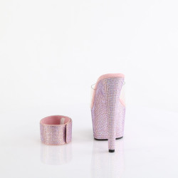 Pleaser BEJEWELED-712RS Ankle Cuff Rose Strass Heels