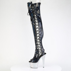 Pleaser BEJEWELED-3052HG-7 Hologram Overknee Boots