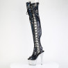 Pleaser BEJEWELED-3052HG-7 Hologram Overknee Boots