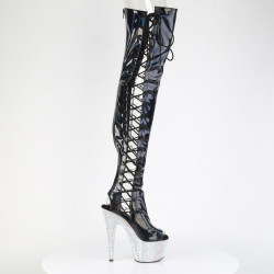 Pleaser BEJEWELED-3052HG-7 Hologram Overknee Boots