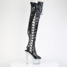 Pleaser BEJEWELED-3052HG-7 Hologram Overknee Boots