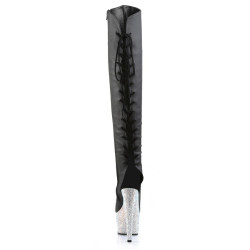 Pleaser BEJEWELED-3019DM-7 Laced Overknee Boots