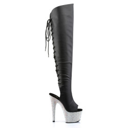 Pleaser BEJEWELED-3019DM-7 Laced Overknee Boots