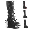 Demonia TRANSFORMER-800 Vegan Platform Knee High Boots