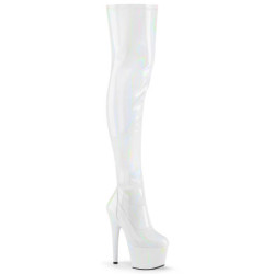 Pleaser ADORE-701CG Transparent Black Confetti Glitter