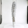 Pleaser BEJEWELED-3019RSF-7 Silver Fringes Overknee Boots