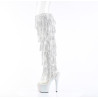 Pleaser BEJEWELED-3019C-RSF Fringes Thigh High Boots