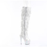 Pleaser BEJEWELED-3019C-RSF Fringes Thigh High Boots