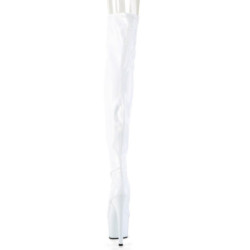 Pleaser ADORE-3000HWR White Hologram Overknee Boots