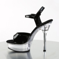 Pleaser ALLURE-609 Black Patent Transparent Sale Women