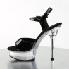 Pleaser ALLURE-609 Black Patent Transparent Sale Women
