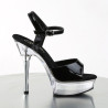 Pleaser ALLURE-609 Black Patent Transparent Sale Women