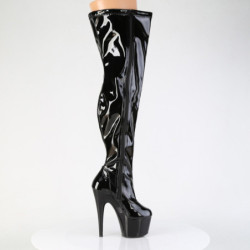 Pleaser ADORE-3000WCF Hologram Wide Calf Overknee Boots