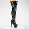 Pleaser ADORE-3000WCF Hologram Wide Calf Overknee Boots
