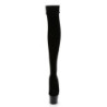 Pleaser ADORE-3002 Black Velvet Women Boots