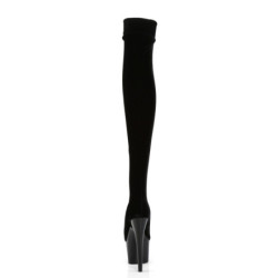 Pleaser ADORE-3002 Black Velvet Women Boots