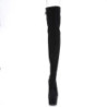 Pleaser ADORE-3008 Suede Stretch Over The Knee Boots