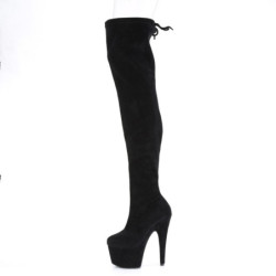 Pleaser ADORE-3008 Suede Stretch Over The Knee Boots