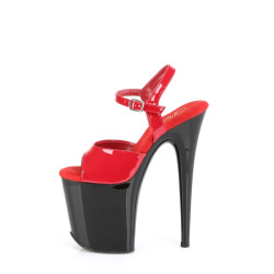 Pleaser FLAMINGO-809 Red Patent Black Sale Women