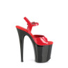 Pleaser FLAMINGO-809 Red Patent Black Sale Women