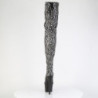 Pleaser ADORE-3008SP-BT Grey Black Snake Print Sale