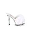 Fabulicious GLORY-501F-8 White Vegan Leather Fur