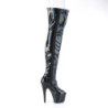 Pleaser ADORE-3011HWR Black Hologram Overknee Boots