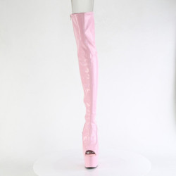 Pleaser ADORE-3011HWR Rose Hologram Overknee Boots