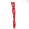 Pleaser ADORE-3011HWR Red Hologram Overknee Boots