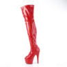 Pleaser ADORE-3011HWR Red Hologram Overknee Boots