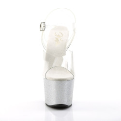Pleaser SKY-308MG Transparent Silver Sale Women