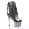 Pleaser ADORE-1017SRS Transparent Black Strass Boots
