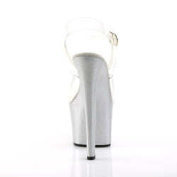 Pleaser SKY-308MG Transparent Silver Sale Women