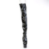 Pleaser ADORE-3017 Patent Platform Overknee Boots