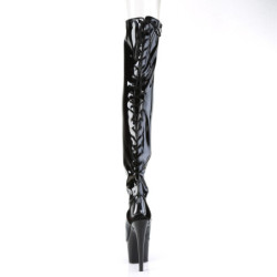 Pleaser ADORE-3017 Patent Platform Overknee Boots