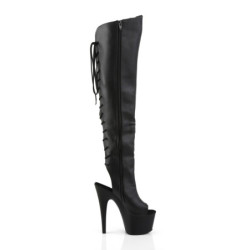 Pleaser ADORE-3019 Black Platform Over The Knee Boots