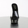 Pleaser ALLURE-601 Transparent Black High Heeled Mules