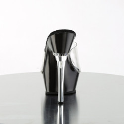 Pleaser ALLURE-601 Transparent Black High Heeled Mules