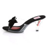 Pin Up Couture BELLE-301BOW Transparent Black Mules