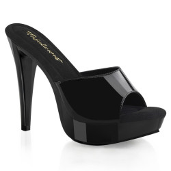 Fabulicious COCKTAIL-501 Black High Heeled Mules